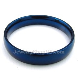 Mm Ronde Blauwe Titanium Ring