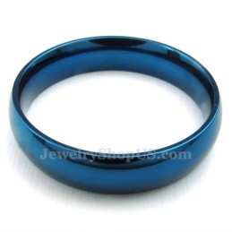 5 Mm Ronde Blauwe Titanium Ring