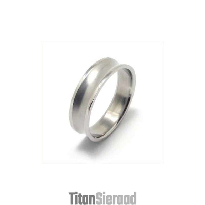 Concave 6 Mm Titanium Ring