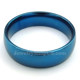 6 Mm Ronde Blauwe Titanium Ring