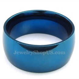 10 Mm Ronde Blauwe Titanium Ring
