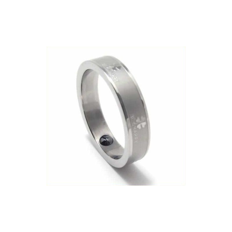 Klavertjevier 5 Mm Titanium Ring Klavertjevier 5 Mm Titanium Ring