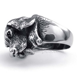 Titanium Hondenkop Ring