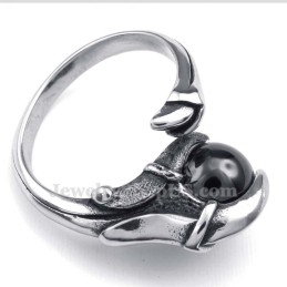 Titanium Pootring Met Zwarte Zirkoon