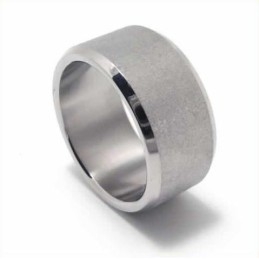 Geborstelde 6 Mm Titanium Ring