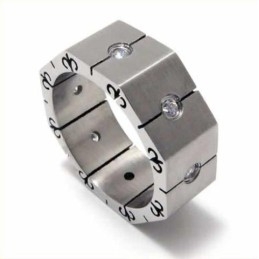 Diamanten 8 Mm Titanium Ingelegde Ring