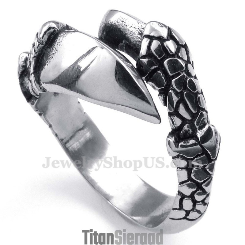 Titanium Eagle Claws Ring