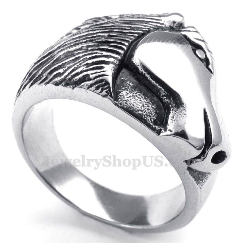 Titanium Paardenhoofd Ring