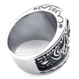 Titanium Ring Met Zwarte Zirkoon