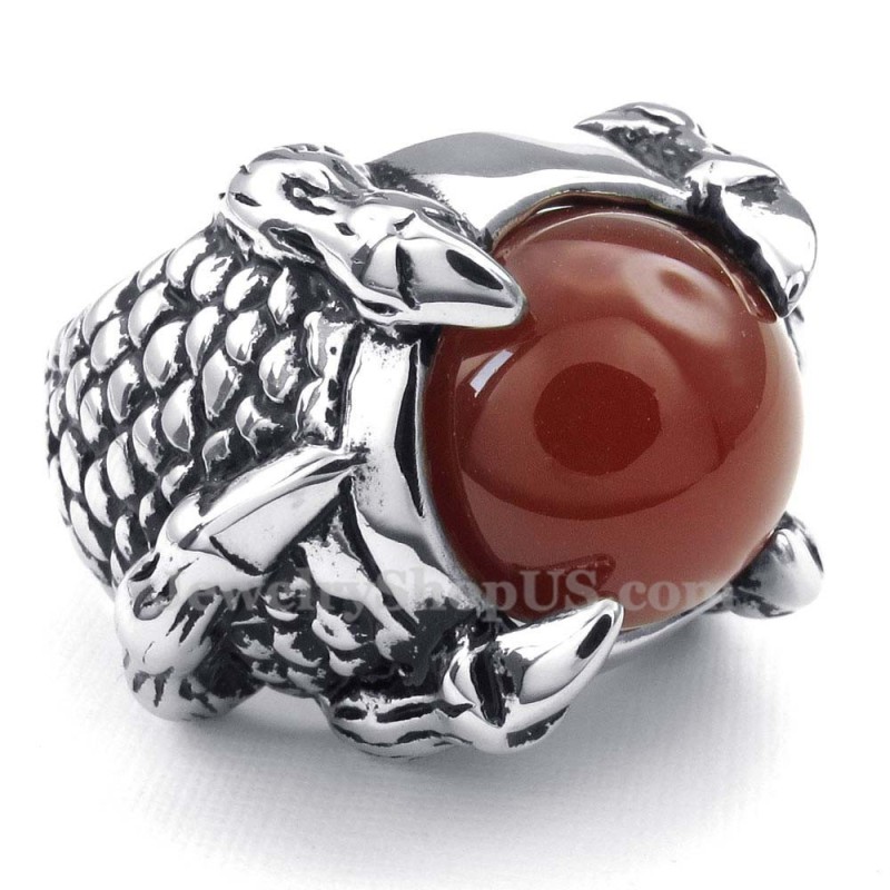 Titanium Zwarte Agaat Ingelegde Ring Titanium Zwarte Agaat Ingelegde Ring