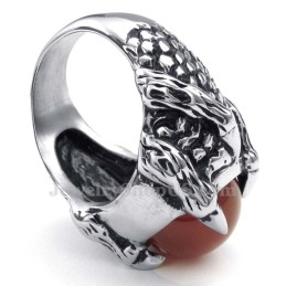 Titanium Zwarte Agaat Ingelegde Ring