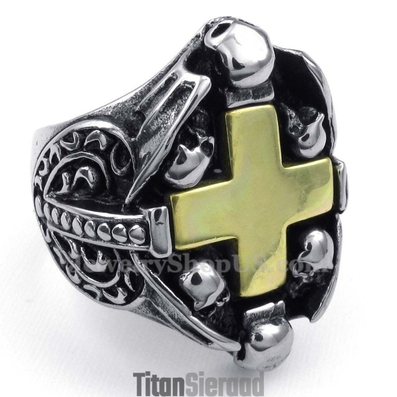 Titanium Schedelkruisring Titanium Schedelkruisring