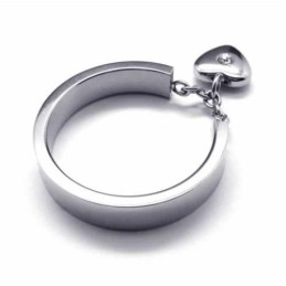 Diamanten Hartvormige Titanium Ring Van 5 Mm