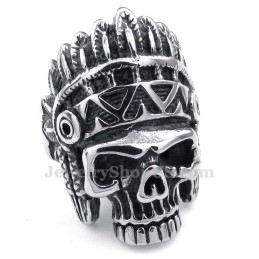 Titanium Indianen Schedelring