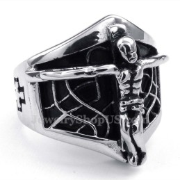 Titanium Spinnenweb Jezus Ring