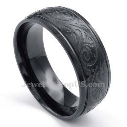 Zwarte Titanium Ronde Corrosiepatroonring