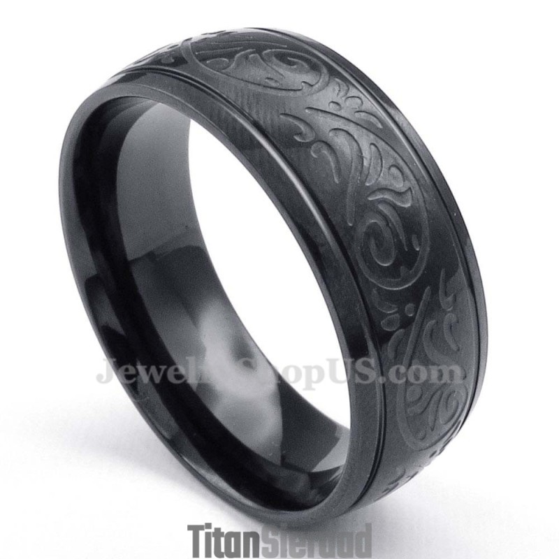 Zwarte Titanium Ronde Corrosiepatroonring Zwarte Titanium Ronde Corrosiepatroonring