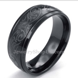 Zwarte Titanium Ronde Corrosiepatroonring