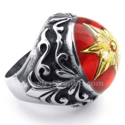 Gouden Davidster Titanium Ring