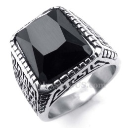 Heren Zwarte Zirkoon Titanium Ring