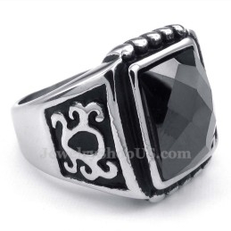 Zwarte Zirkoon Titanium Ring
