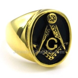 Gouden Titanium Vrijmetselaarsring