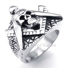 Titanium Vrijmetselaars Schedelring