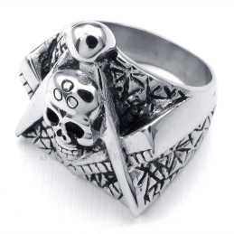 Titanium Vrijmetselaars Schedelring
