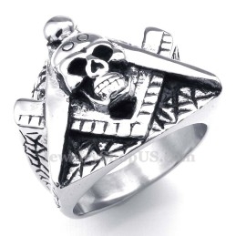 Titanium Vrijmetselaars Schedelring