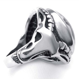 Gouden Vijfpuntige Ster Titanium Groene Ring