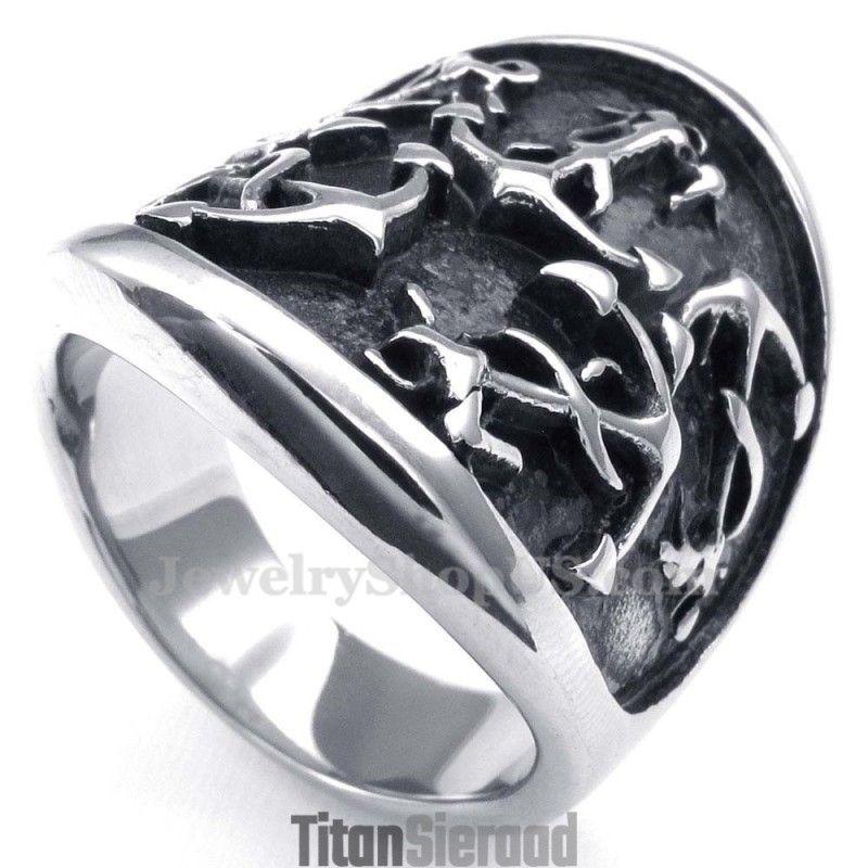 Titanium Ring Met Ankers Titanium Ring Met Ankers
