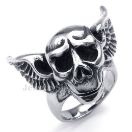 Titanium Schedelring Met Vleugels