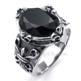 Zwarte Zirkoon Titanium Ring