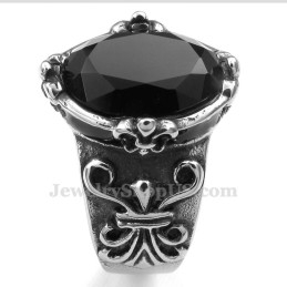 Zwarte Zirkoon Titanium Ring