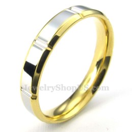Mode Zilveren Gouden Titanium Ring (Dames)