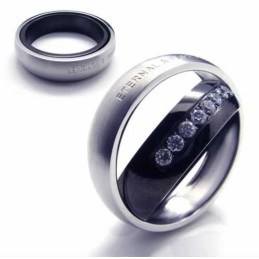 Eternal & Forever Diamanten Set 6 Mm Titanium Ingelegde Ring