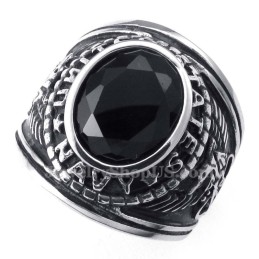 Zwarte Zirkoon Titanium Ring