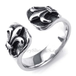 Titanium Ring Met Kruisbloemopening