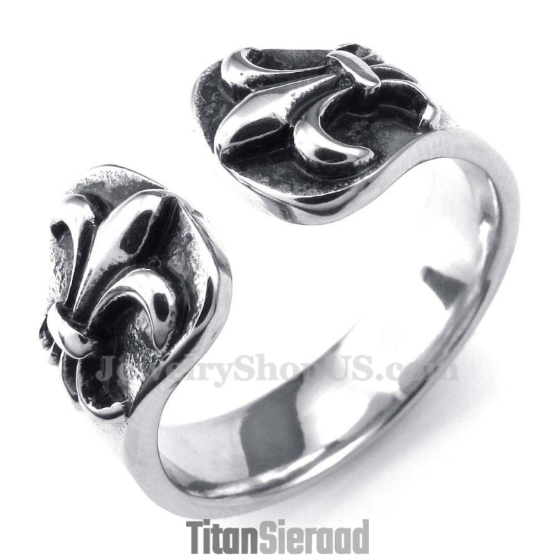 Titanium Ring Met Kruisbloemopening Titanium Ring Met Kruisbloemopening