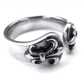 Titanium Ring Met Kruisbloemopening