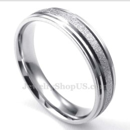 Titanium Zandstralen Liefhebbers Ring (Heren)