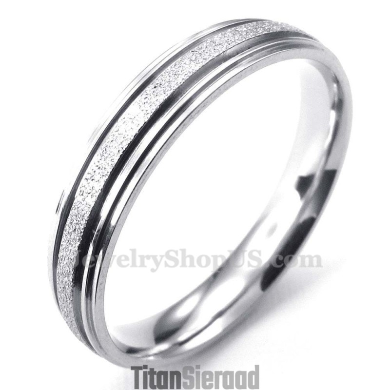 Titanium Zandstralen Sweetheart Ring (Dames) Titanium Zandstralen Sweetheart Ring (Dames)