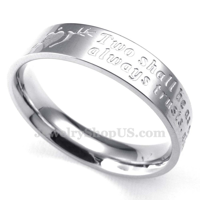 Titanium Ring Met Een Pijl Door Het Hart (Heren)