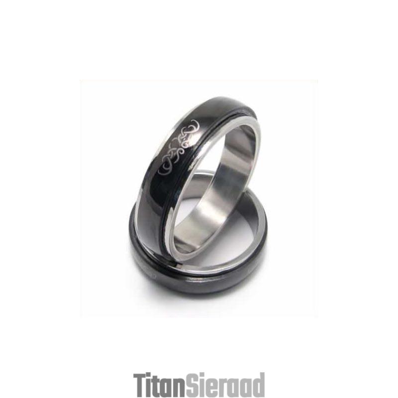 Heren 6 Mm Zwarte Titanium Ring Heren 6 Mm Zwarte Titanium Ring