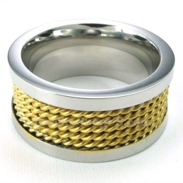 Gouden Draad Titanium Ring