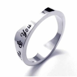 You & Me 5 Mm Golvende Titanium Ring
