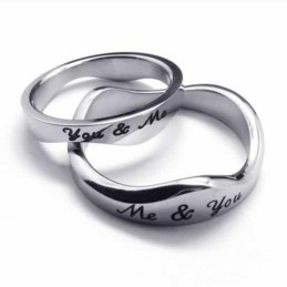 You & Me 5 Mm Golvende Titanium Ring
