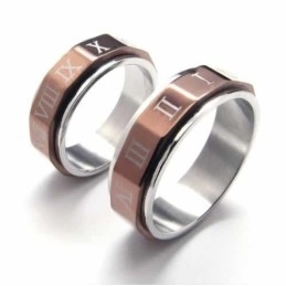 Romeinse Cijfers Heren 7 Mm Titanium Ring