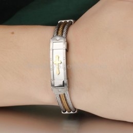 Klassieke Titanium Kruisarmband Voor Heren C782