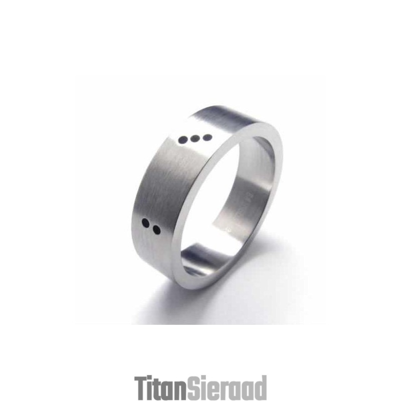 Dice Heren 6Mm Titanium Ring